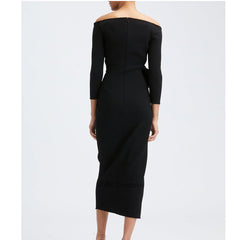 Off-Shoulder Slip Evening Dress Gown