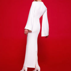 Bell Sleeves Evening Dress Gown