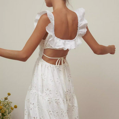 Ruffled Slip Dress