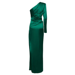 One-Shoulder Slip Evening Dress Gown