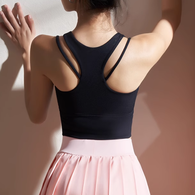 Yoga Pilates Double Layer Fitted Sports Bra