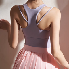 Yoga Pilates Double Layer Fitted Sports Bra
