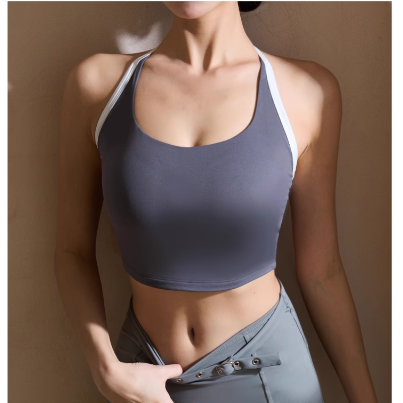 Yoga Pilates Bi-Color Fitted Sports Bra