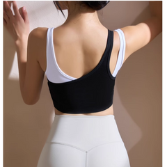 Yoga Pilates Bi-Color Dri-Fit Fitted Sports Bra