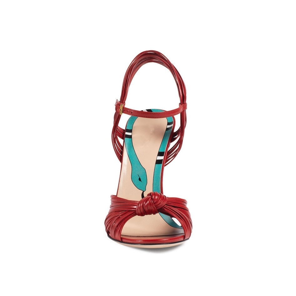 Knotted Stiletto High Heel Sandals