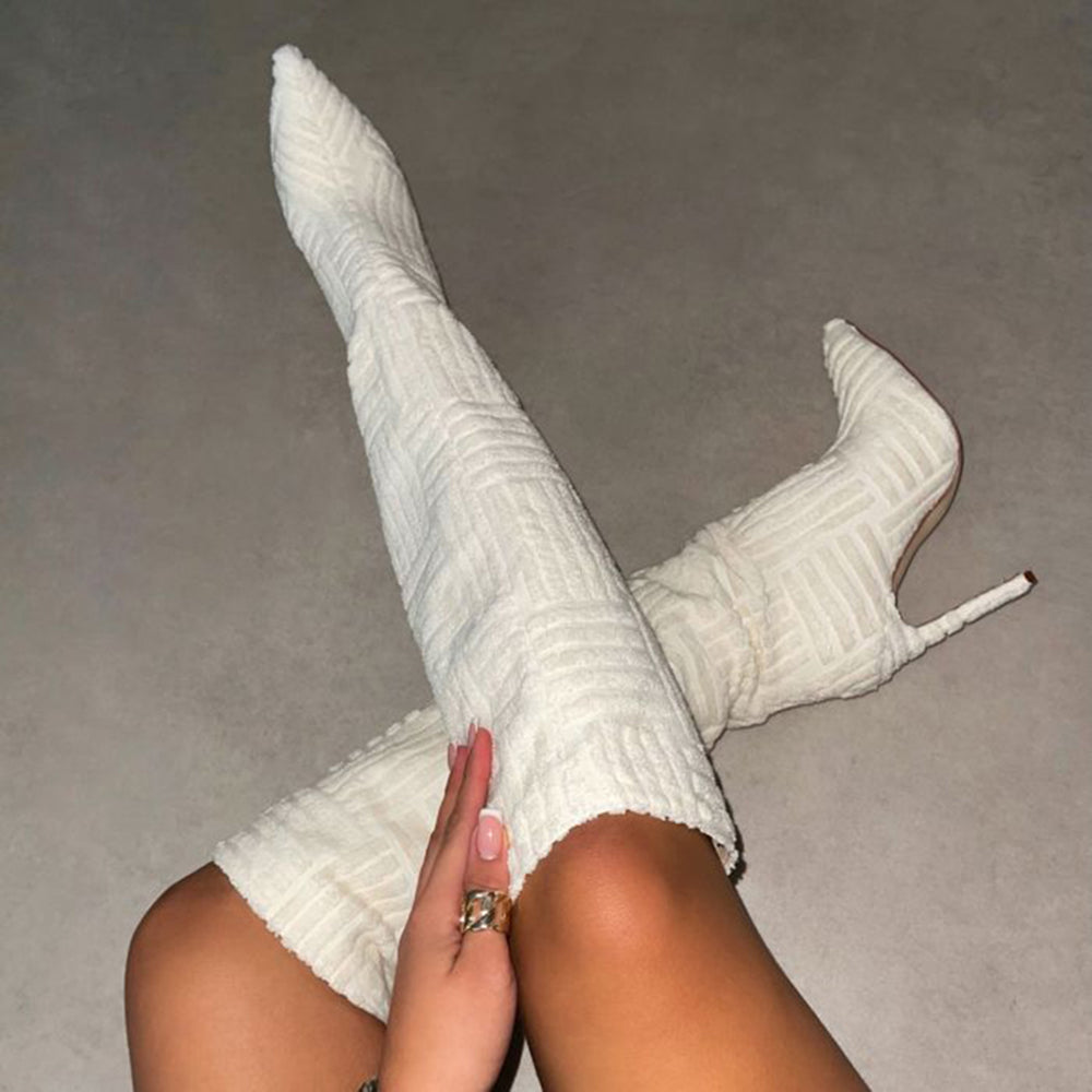 Stiletto Heel Knee High Boots
