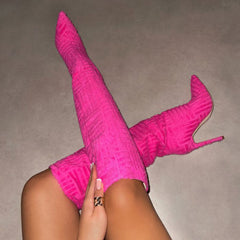 Stiletto Heel Knee High Boots