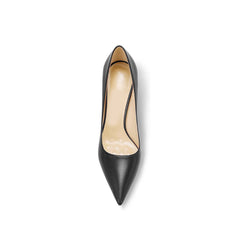 Leather Mid Heel Pumps