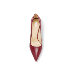 Leather Mid Heel Pumps