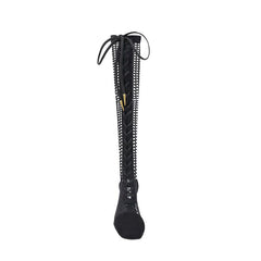 Lace Up Knee High Mesh Summer Boots