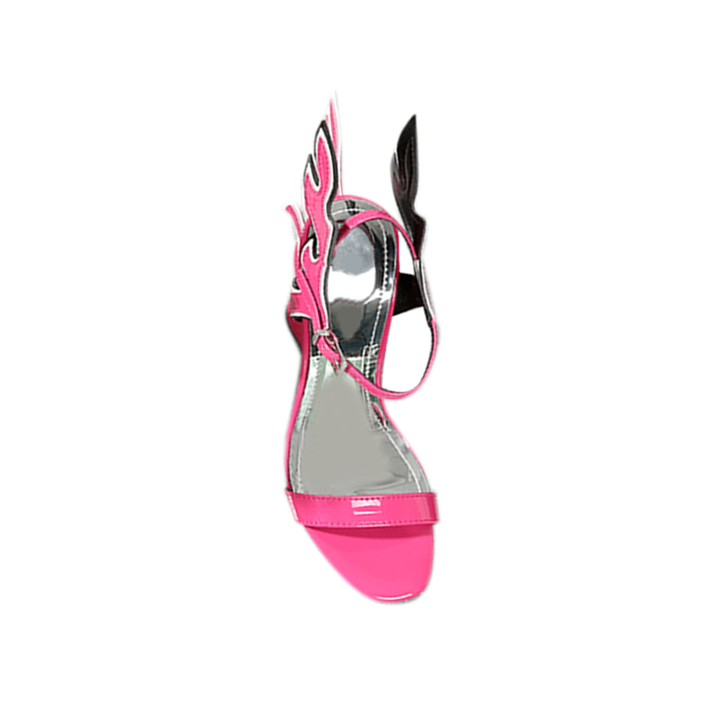 Ankle Strap Wedged Heel Sandals - 10cm