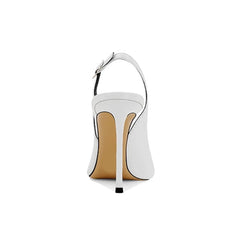 Buckled Slingback Mid Heel Sandals - 8cm