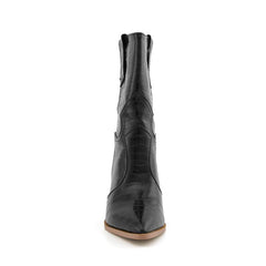 culptured Heel Western Cowboy Ankle Boots