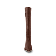 culptured Heel Western Cowboy Knee High Boots