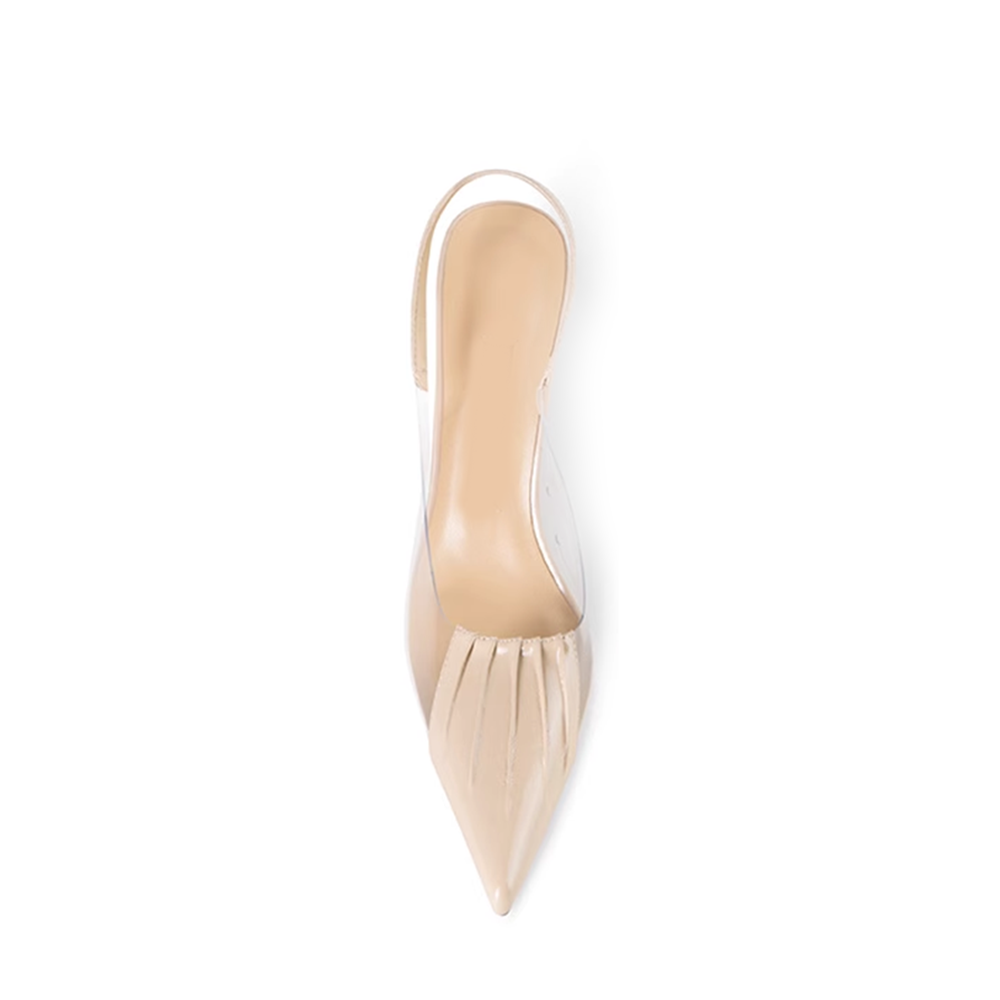 PVC Mid Heel Sandals - 6cm