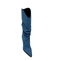 Fold Knee High Boots