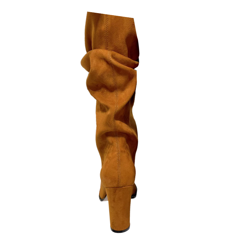 Fold Knee High Boots