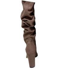 Fold Knee High Boots