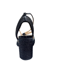 Diamante Block Heel Sandals