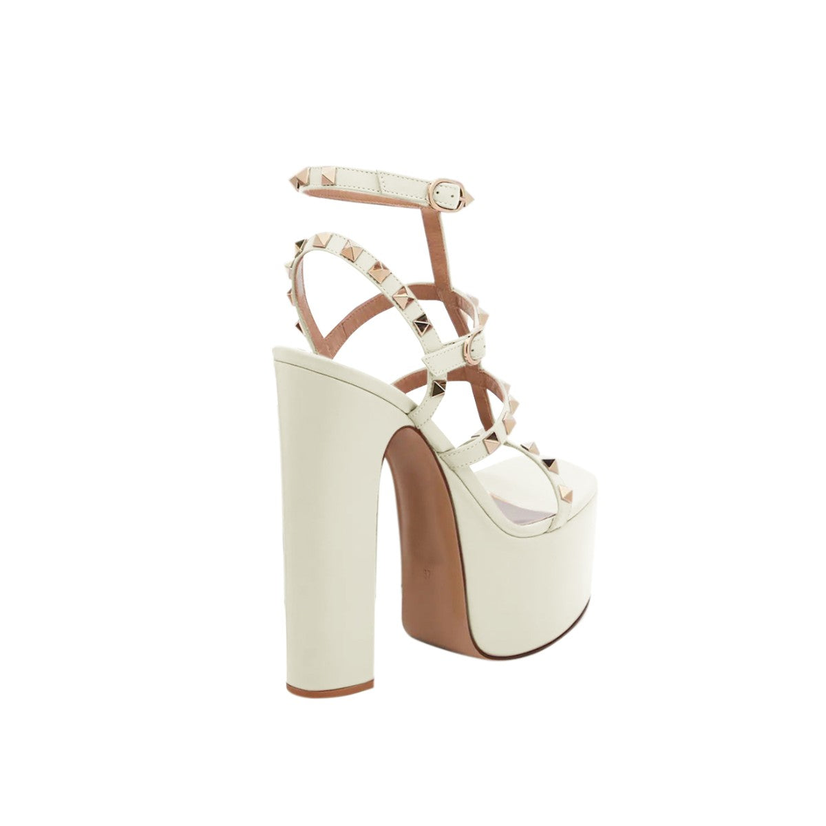 Studded Block Heel Platform Sandals