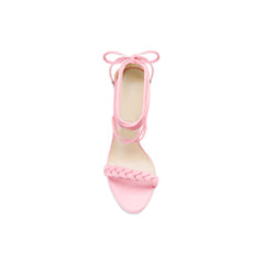 Braided Lace Up Mid Heel Sandals - 6cm