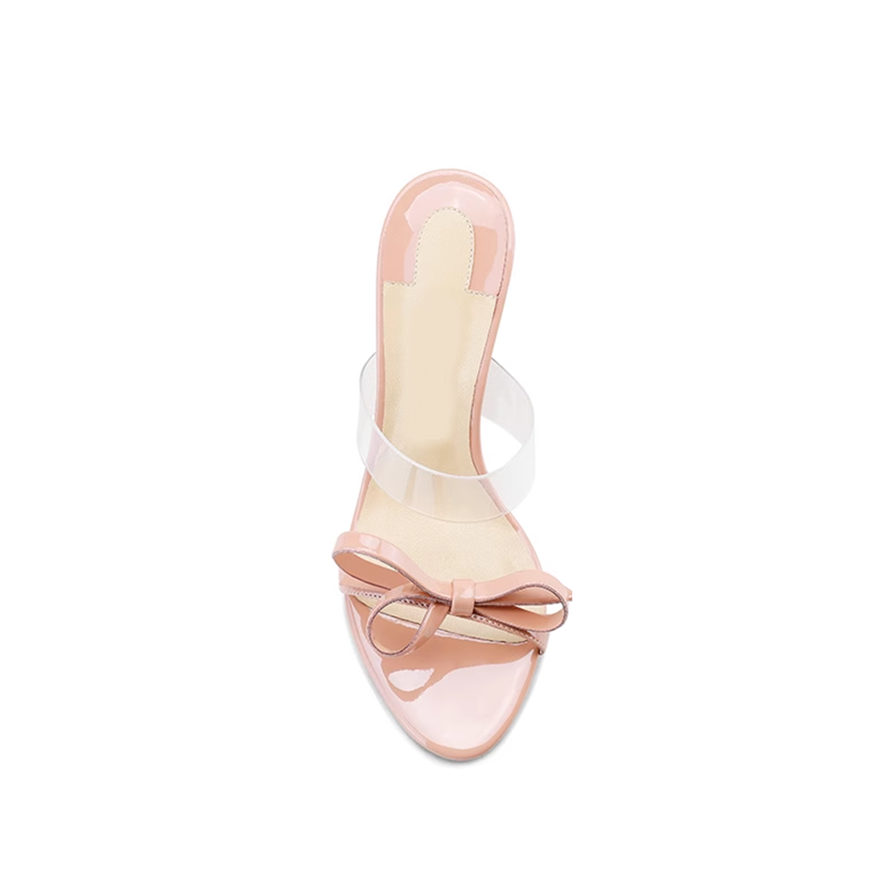 Bow PVC Mules Sandals - 6cm