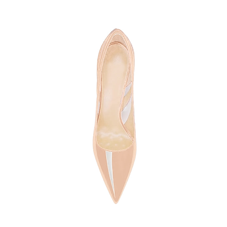 Patent Leather And PVC Mid Heel Pumps - 8cm