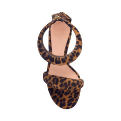 Printed Ankle Strap Stiletto High Heel Sandals - 9
