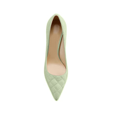 Quilted High Heel Pumps - 10cm