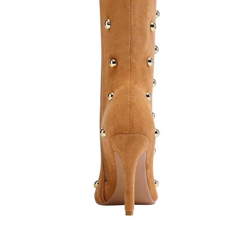 Studded High Heel Over The Knee Boots