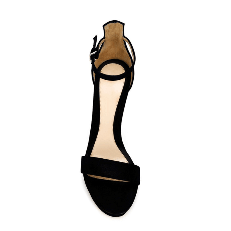 Platform Suede High Heel Sandals - 10cm