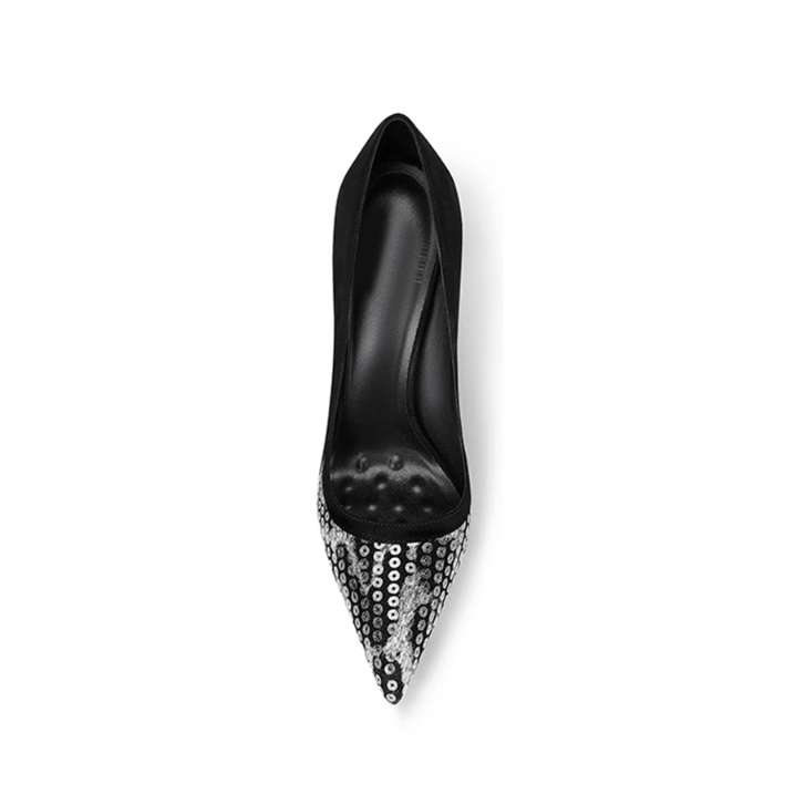 Sequinned High Heel Pumps - 10cm