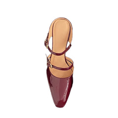 Wedged Heel Mules Sandals