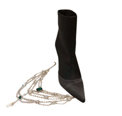 Diamante Embellished High Heel Ankle Boots