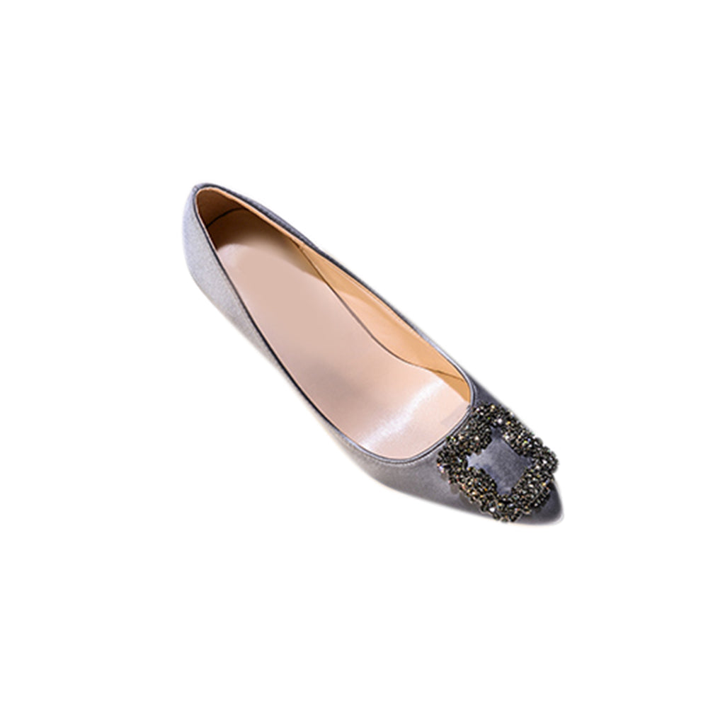 Diamante Embellished Satin High Heel Pumps - 10cm