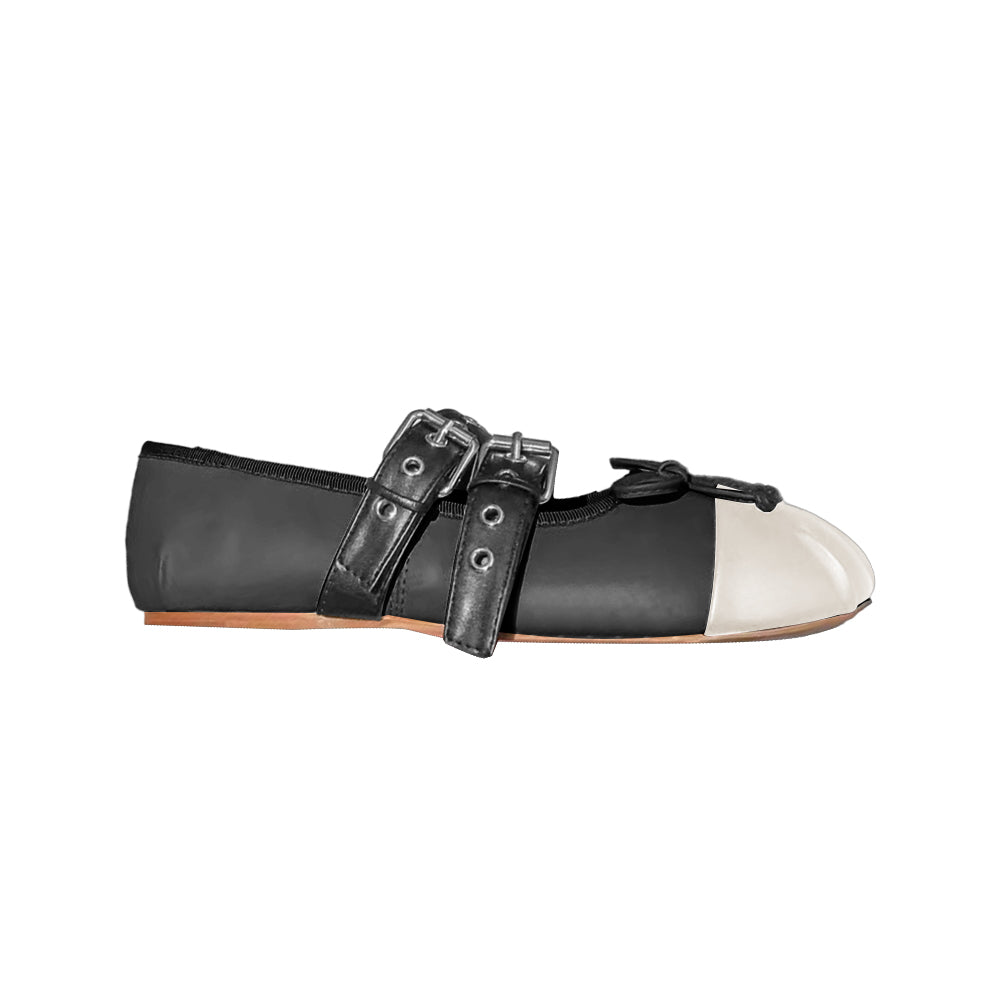 Bow And Buckled Ballet Shoes