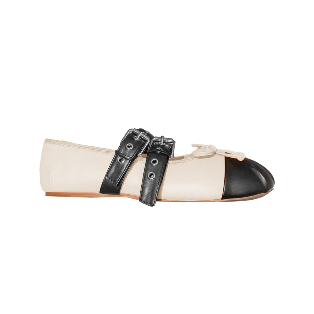 Bow And Buckled Ballet Shoes