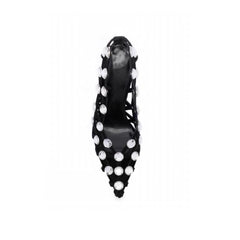 Diamante Cut Out High Heel Pumps