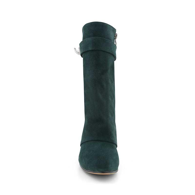Suede Wedged Heel Ankle Boots