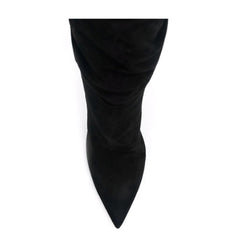 Stiletto Heel Suede Slouchy Ankle Boots
