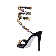 Diamante Wrap High Heel Sandals - 10cm