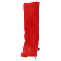 Metal Embellished Knee High Boots