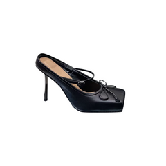 Bow High Heel Mules Pumps - 10cm