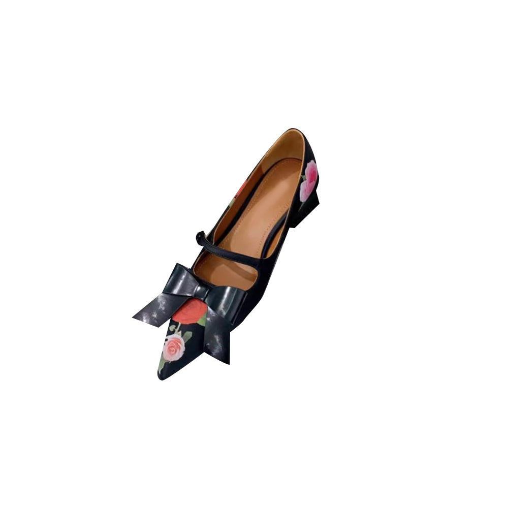 Rose Block Heel Sandals