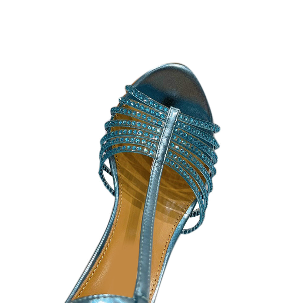 Diamante Ankle Strap High Heel Sandals