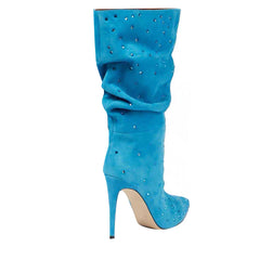 Diamante High Heel Ankle Boots