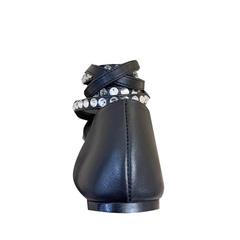 Diamante Lace Up Ballet Shoes