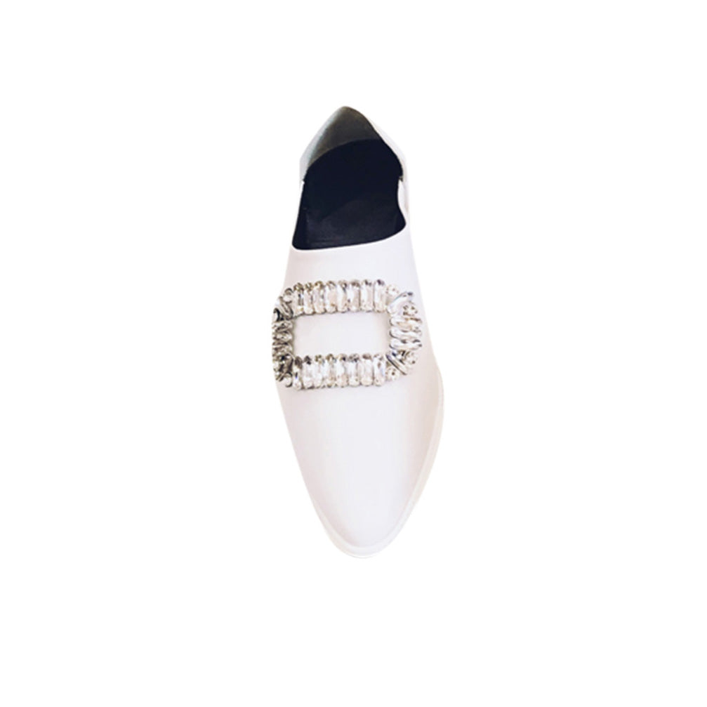 Diamante Buckled Flats