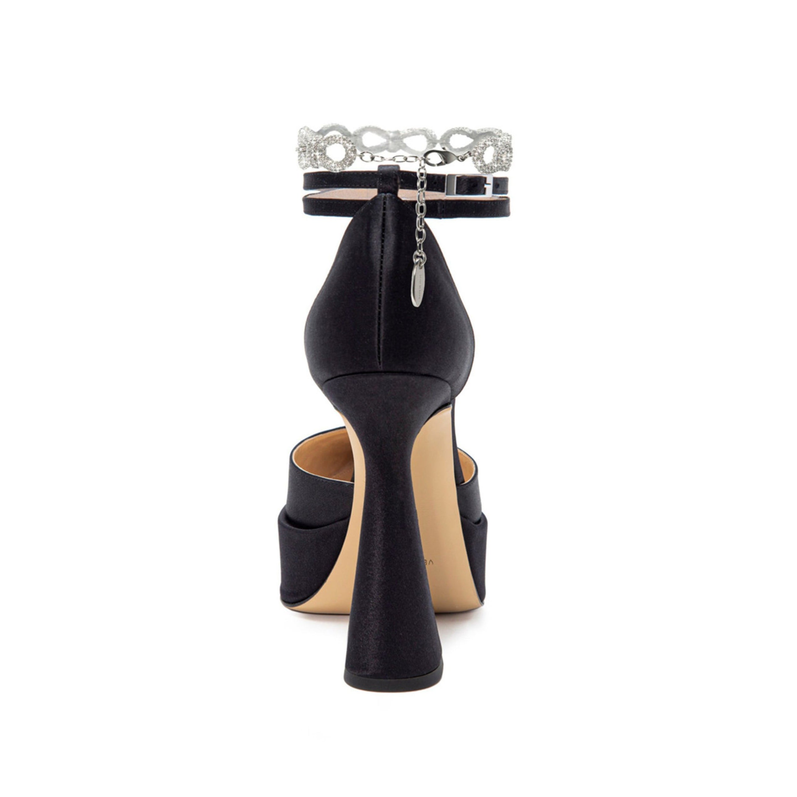 Diamante Ankle Strap High Heel Platform Sandals