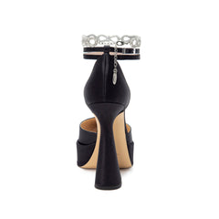 Diamante Ankle Strap High Heel Platform Sandals